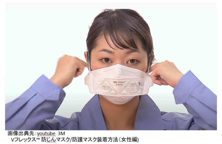 動画　２つ折りタイプ　防じんマスク／防護マスクの着用