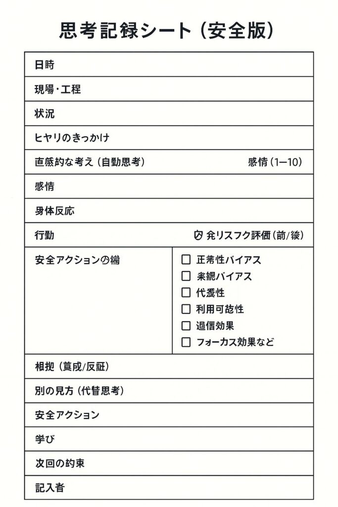  思考記録シート（安全版テンプレ）